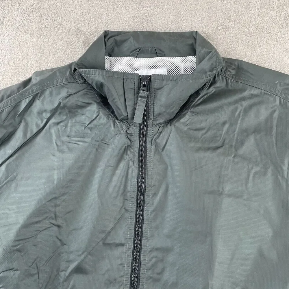 Vintage GAP Performance Jacket Men Medium Grey Full Zip Lightweight Mesh‎ Lined